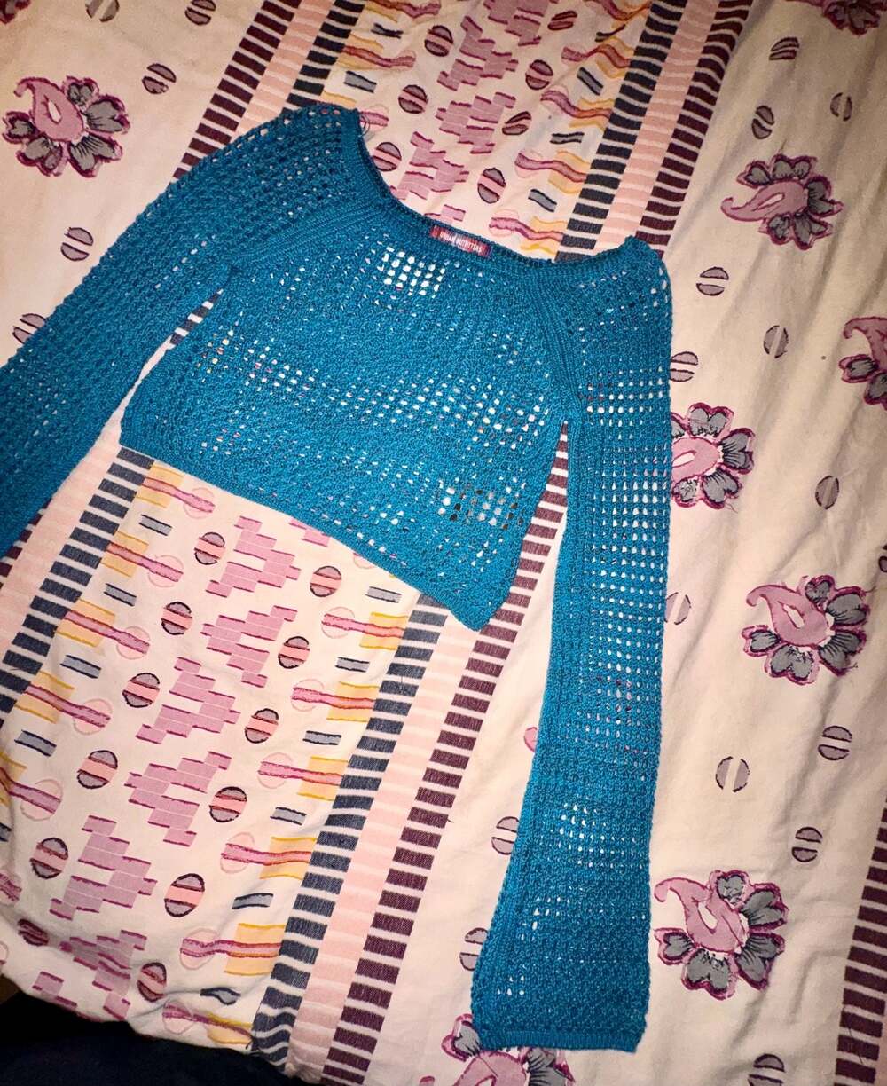 Mermaidcore Coastal Cowgirl Crochet Crop Top | Y2K Boho Festival Fairy Grunge Be